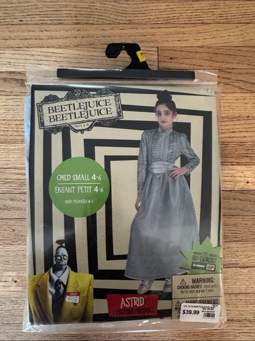 Amscan Beetlejuice Astrid Girl's Silver Costume Dress